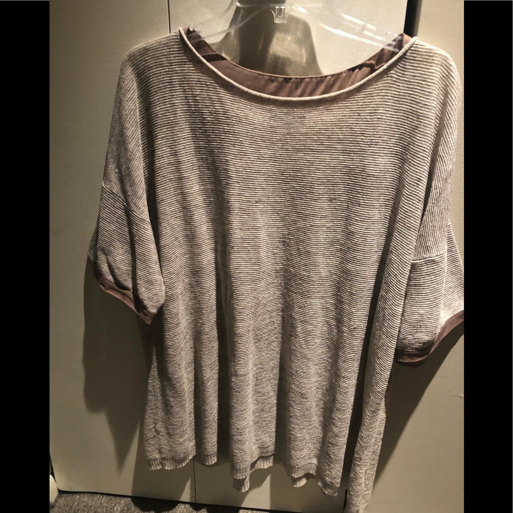 Tan Lafayette 148 Summer Top